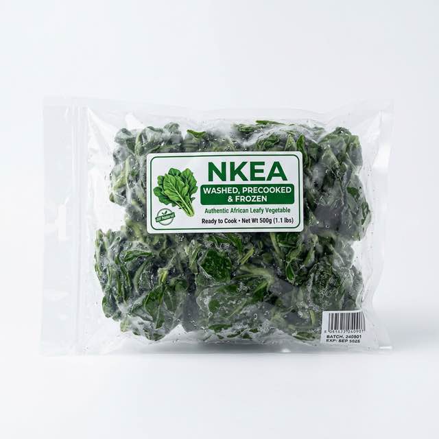 Nkea lavé, précuit et congelé